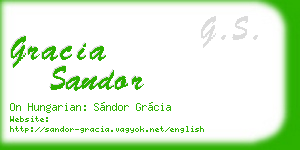 gracia sandor business card